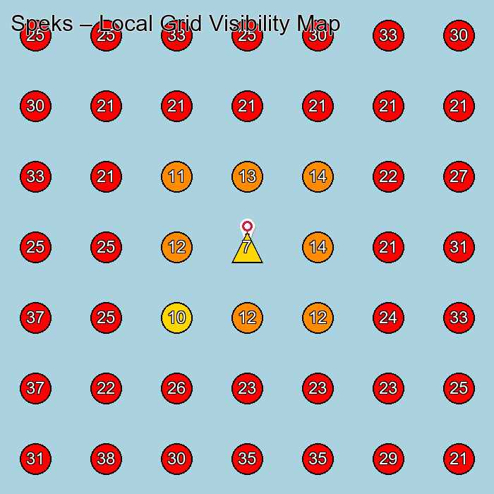 Speks GeoGrid visibility map for Toy And Game Manufacturer in None